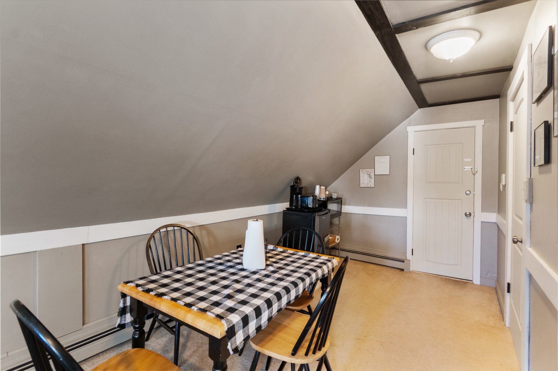 Dining area with coffee station
